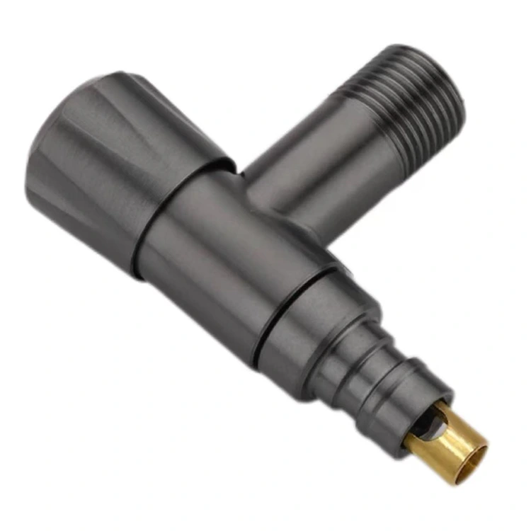 Zawór odcinający z czarnym diamentowym pokrętłem, zatrzaskowy