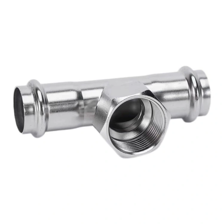 Trójnik z gwintem żeńskim z podwójnym dociśnięciem