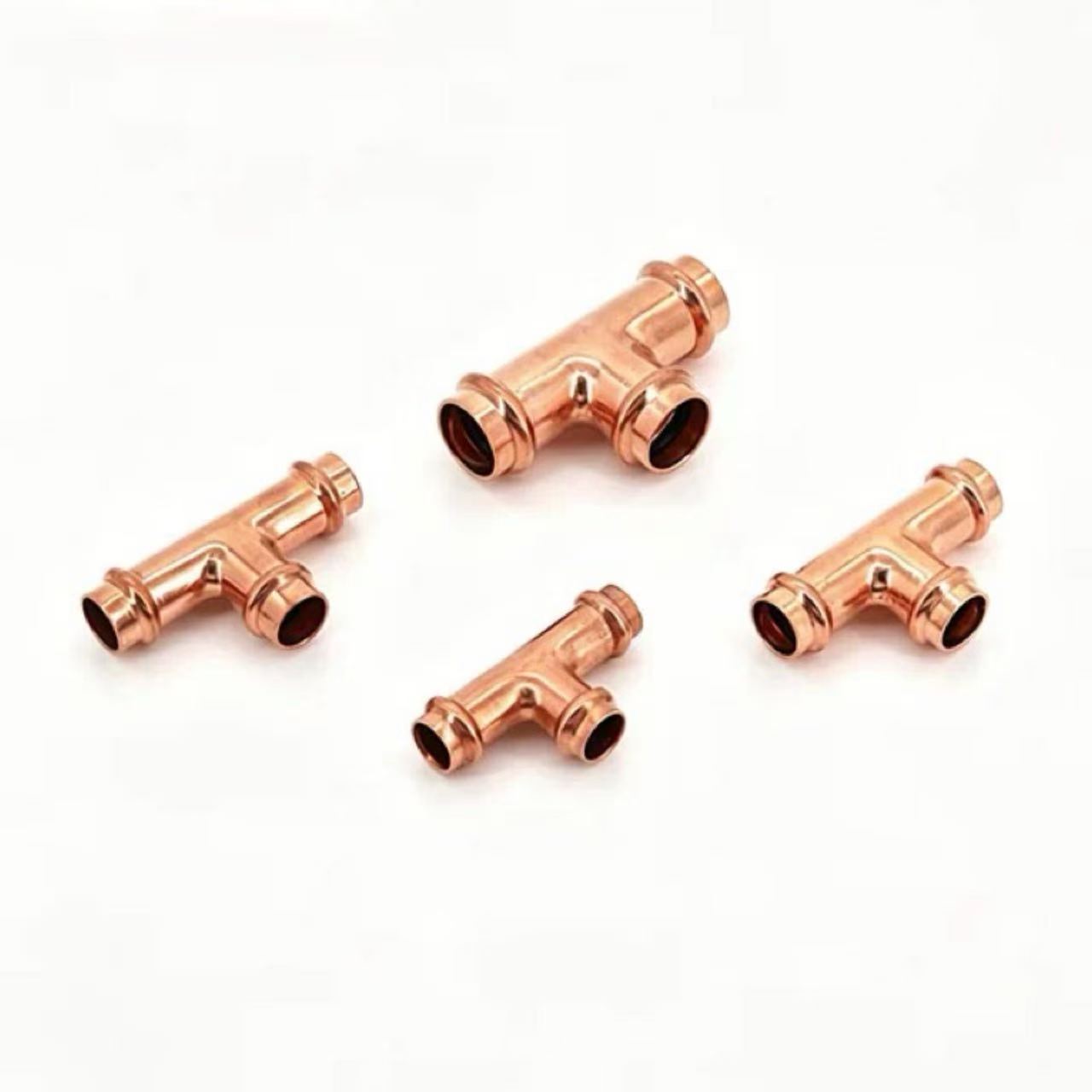 Double-Press Equal Tee Plumbing Fitting